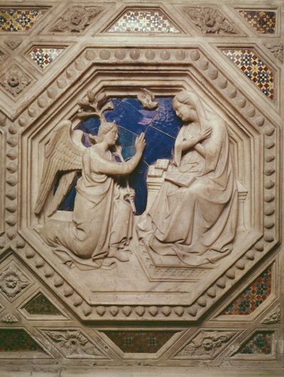 The Annunciation (detail) by Andrea di Cione Orcagna